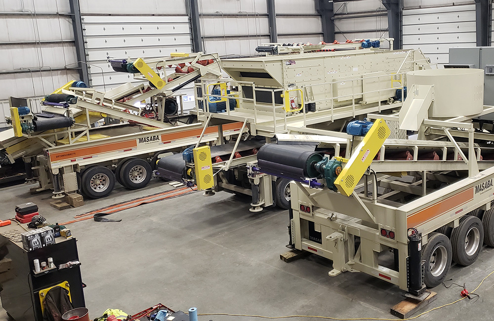Two conveyors in a shop